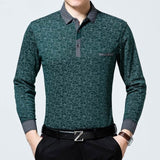 2018 brand long sleeve fitness polo shirt men camisa masculino casual floral polos shirts mens poloshirt clothing jersey 83894