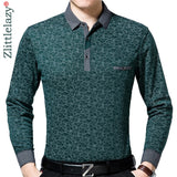 2018 brand long sleeve fitness polo shirt men camisa masculino casual floral polos shirts mens poloshirt clothing jersey 83894