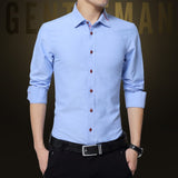 Plus Size 5XL 2018 New Fashion Mens Casual Shirts Long Sleeve Shirt Cotton Turn Down Collar Blouse Men Clothing for Men
