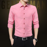 Plus Size 5XL 2018 New Fashion Mens Casual Shirts Long Sleeve Shirt Cotton Turn Down Collar Blouse Men Clothing for Men