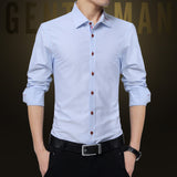 Plus Size 5XL 2018 New Fashion Mens Casual Shirts Long Sleeve Shirt Cotton Turn Down Collar Blouse Men Clothing for Men