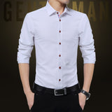 Plus Size 5XL 2018 New Fashion Mens Casual Shirts Long Sleeve Shirt Cotton Turn Down Collar Blouse Men Clothing for Men