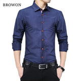 Plus Size 5XL 2018 New Fashion Mens Casual Shirts Long Sleeve Shirt Cotton Turn Down Collar Blouse Men Clothing for Men