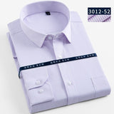 New Arrived Mens shirts Brand Long sleeve striped Man Smart Social Dress Shirts White Blue Splice Male Clothing Big Size 4XL