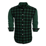 2018 spring Fashion Men Shirts Plaid Casual Long Sleeve Button Down Quality Streetwear 4 Colors Shirt Tops Tees Male Clothing