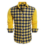 2018 spring Fashion Men Shirts Plaid Casual Long Sleeve Button Down Quality Streetwear 4 Colors Shirt Tops Tees Male Clothing